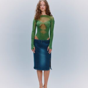 Sculpting Olive Green Long Sleeve Bodysuit