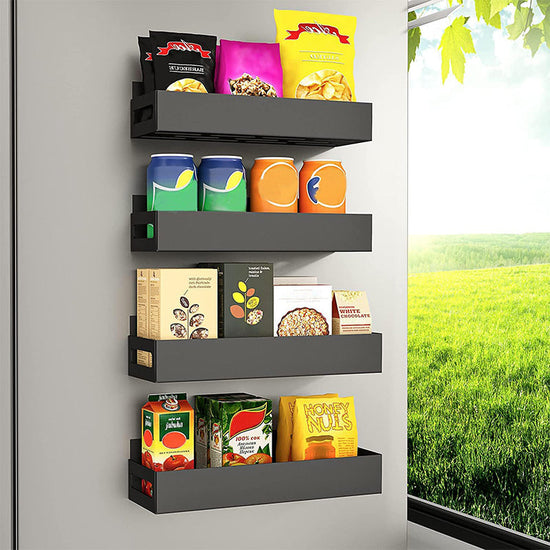 Sakerplus Strong Magnetic Refrigerator Shelf Kitchen Organizer for Spices & Essentials