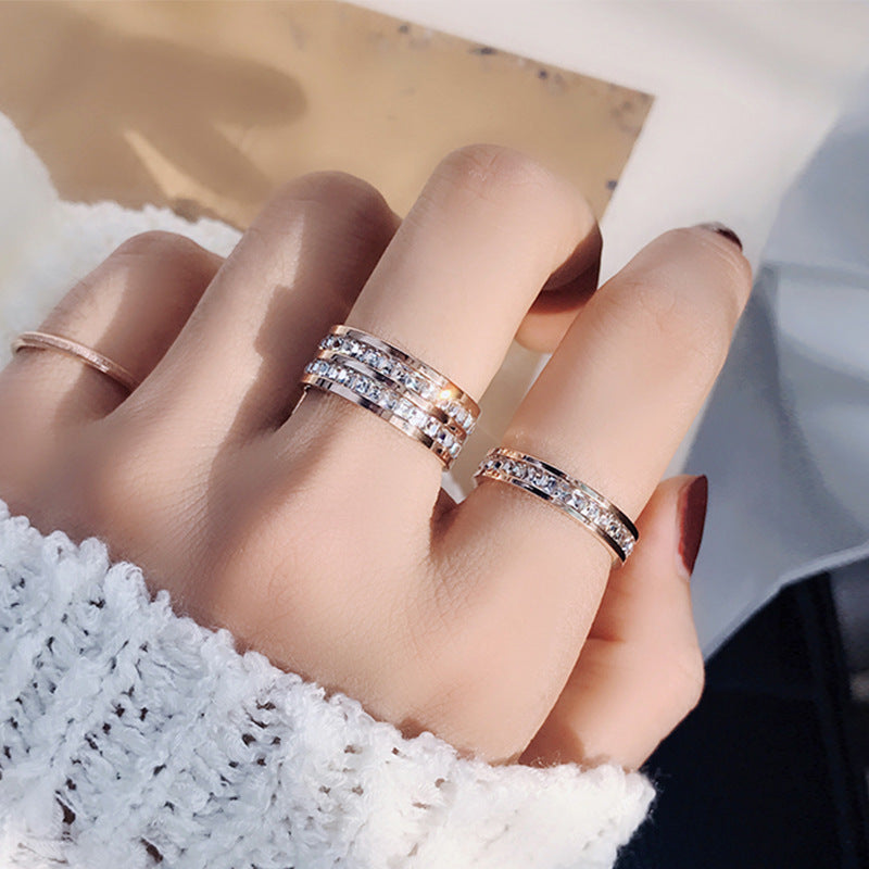 Full Diamond Titanium Ring - Image 2
