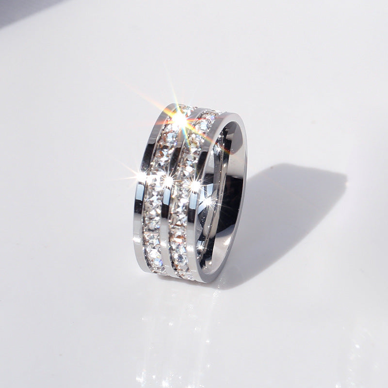 Full Diamond Titanium Ring - Image 4