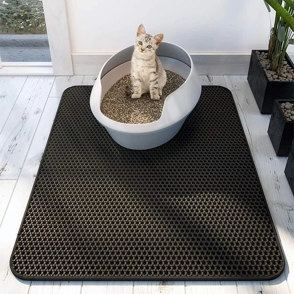 Premium Cat Litter Mat Non-Slip Double Layer Honeycomb Design Easy Clean Trapper - Image 2
