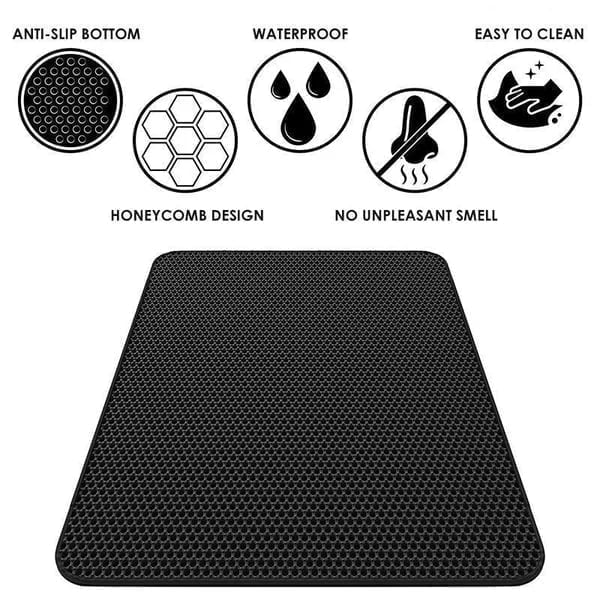Premium Cat Litter Mat Non-Slip Double Layer Honeycomb Design Easy Clean Trapper - Image 8