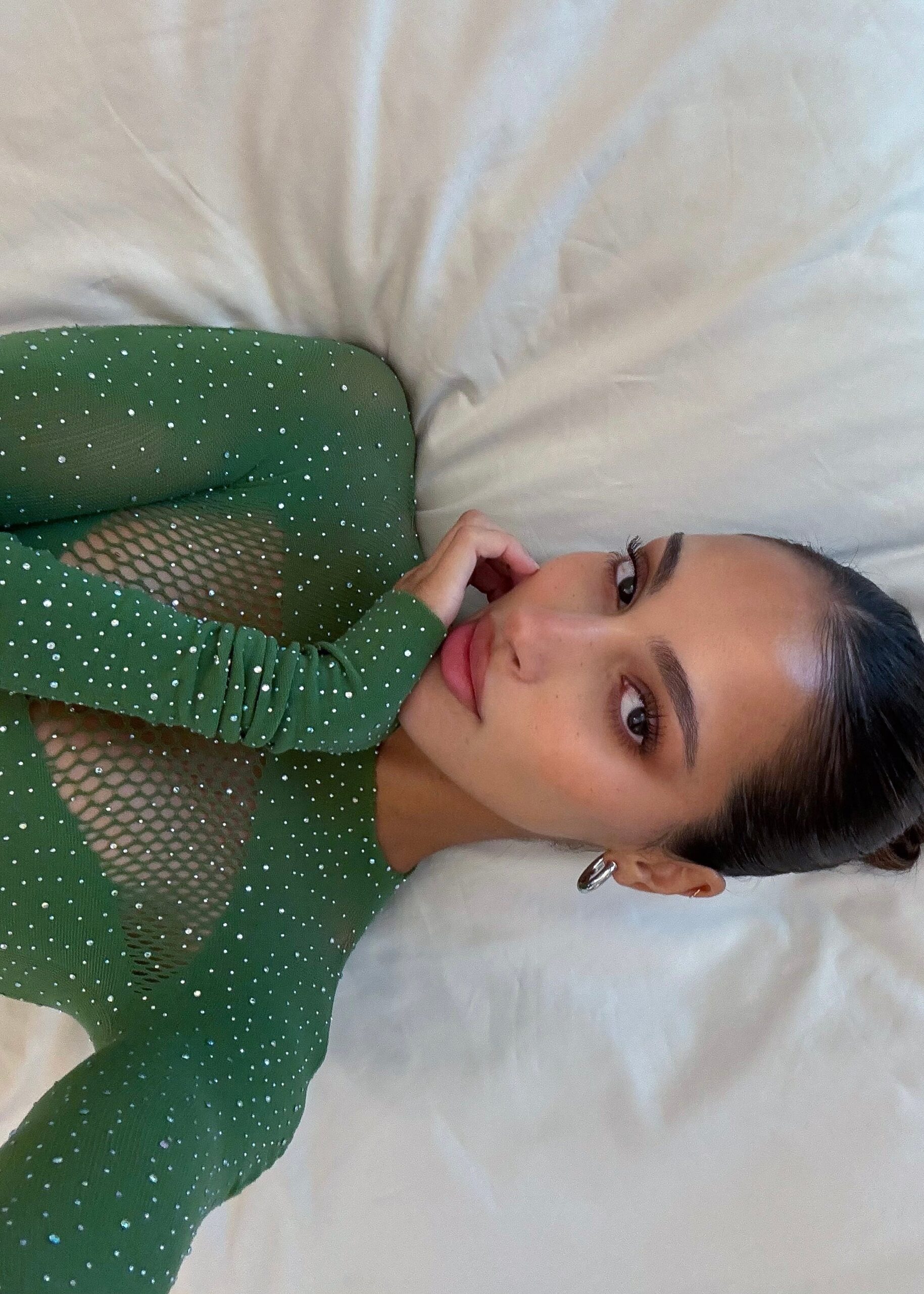 Sculpting Olive Green Long Sleeve Bodysuit - Image 9