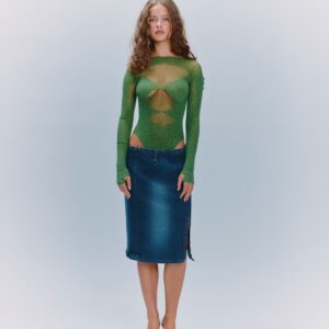 Sculpting Olive Green Long Sleeve Bodysuit