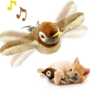 Flapping Wings Bird Catnip Toy for Interactive Cat Playtime